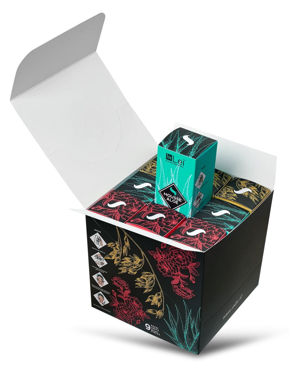 Counter Display "Mousse " - Aloe, Avena, Rose (inkl indhold)-Pleje-InLei®-NR Kosmetik