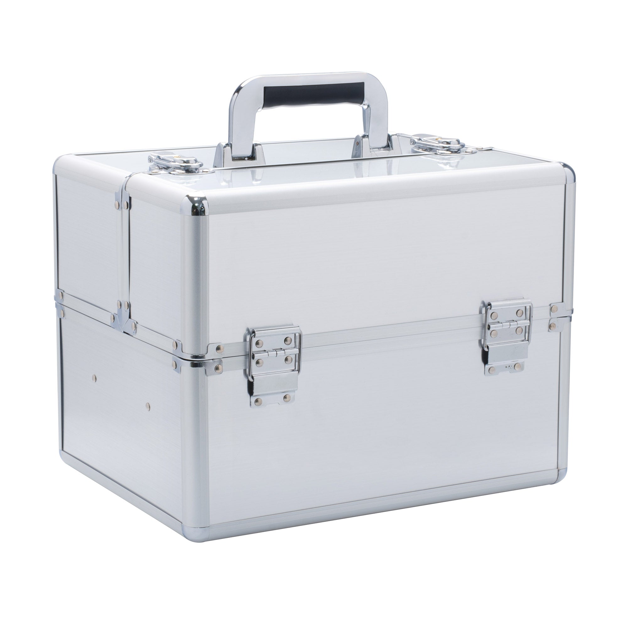 Kuffert XL Sølv-Salon tilbehør-ABA-NR Kosmetik