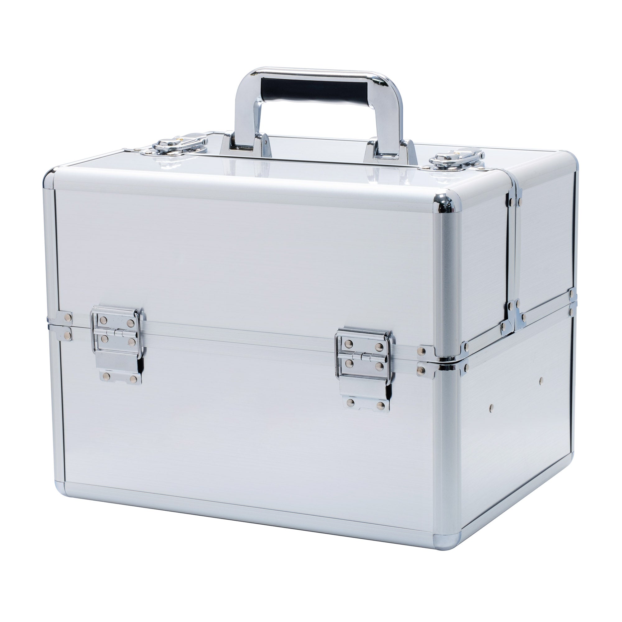 Kuffert XL Sølv-Salon tilbehør-ABA-NR Kosmetik