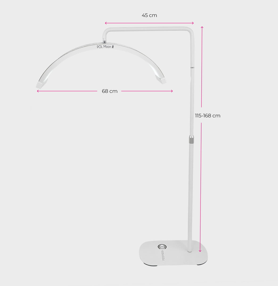 MOON Light med Sten - Hvid-LED Lampe-I-Coucou-NR Kosmetik