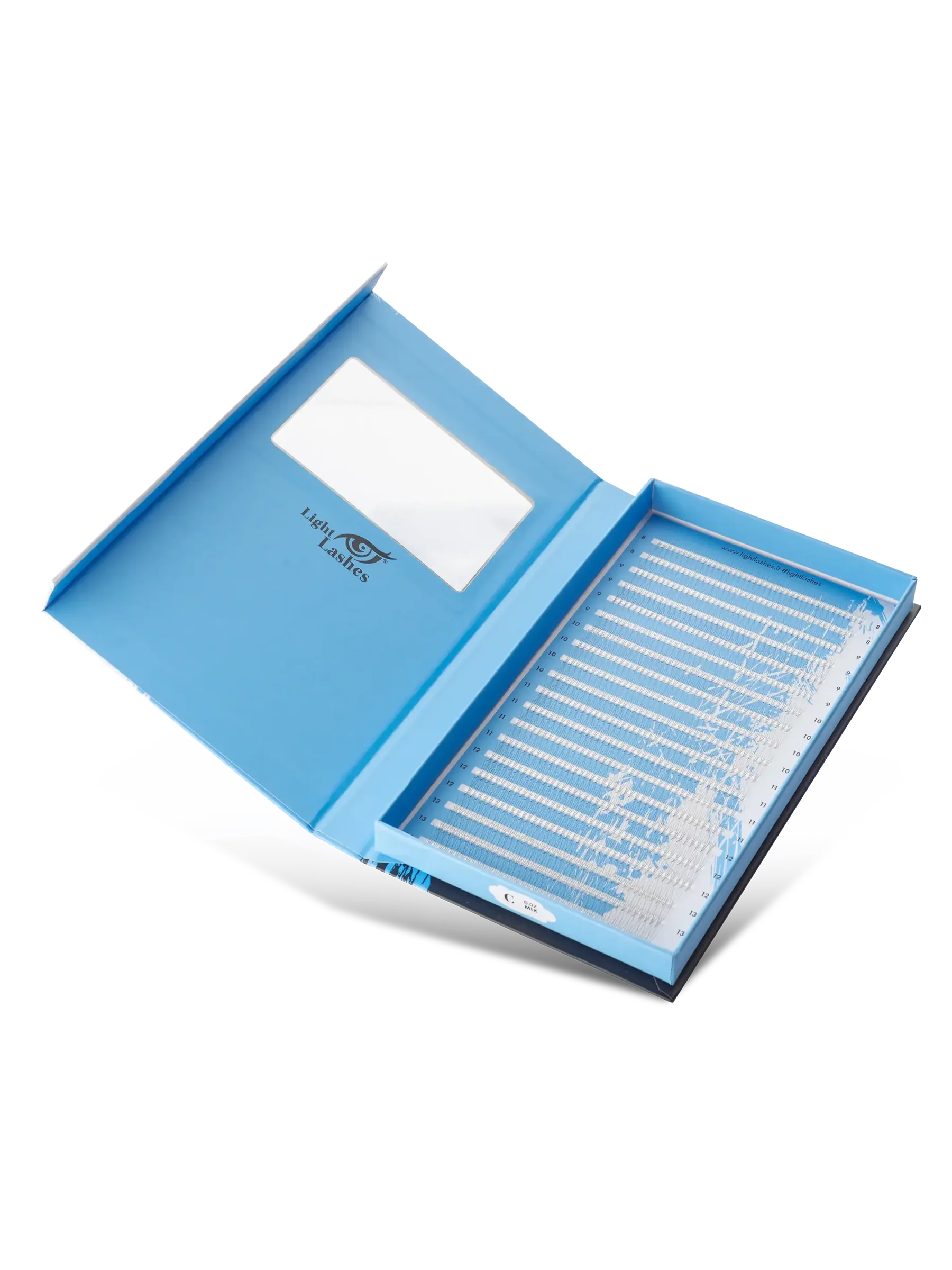 Ready Fans - 3D C - 800 stk-Vipper-Light Lashes-0.07 mm-MIX ( 8-14 mm)-NR Kosmetik