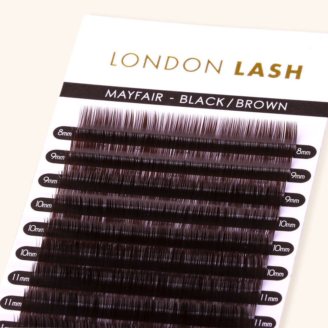 Black Brown Faux Mink Mayfair 2D-3D-London Lash-C-0.10-MIX 8-13-NR Kosmetik