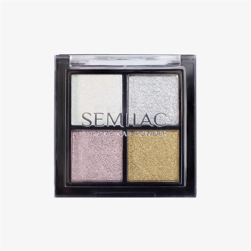 Pressed Nail Powder Chrome Palette 01-nail art pynt-Semilac-NR Kosmetik