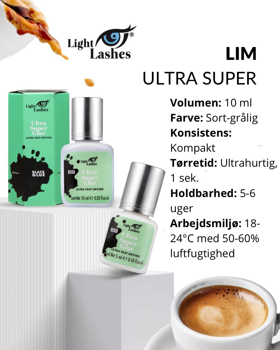Lim - Ultra Super - 5ml-lim til vipper-Light Lashes-NR Kosmetik