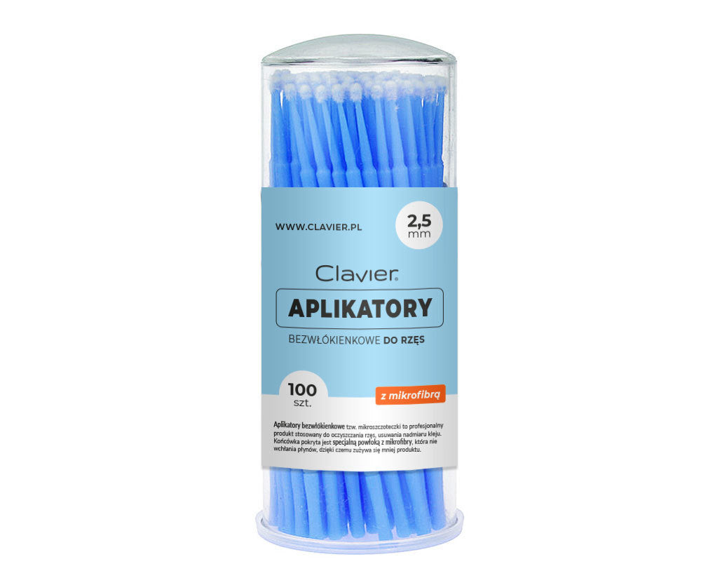 Microbrush Applikator 2,5 mm Blå - 100 stk.-vipper tilbehør-Clavier-NR Kosmetik