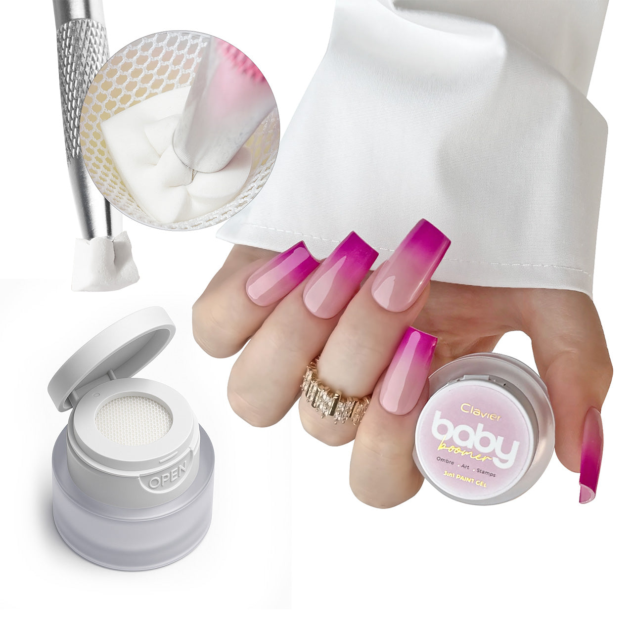 R01 Baby Boomer/Ombre Gel - Cherry - 3 g-Nail Art-Clavier-NR Kosmetik