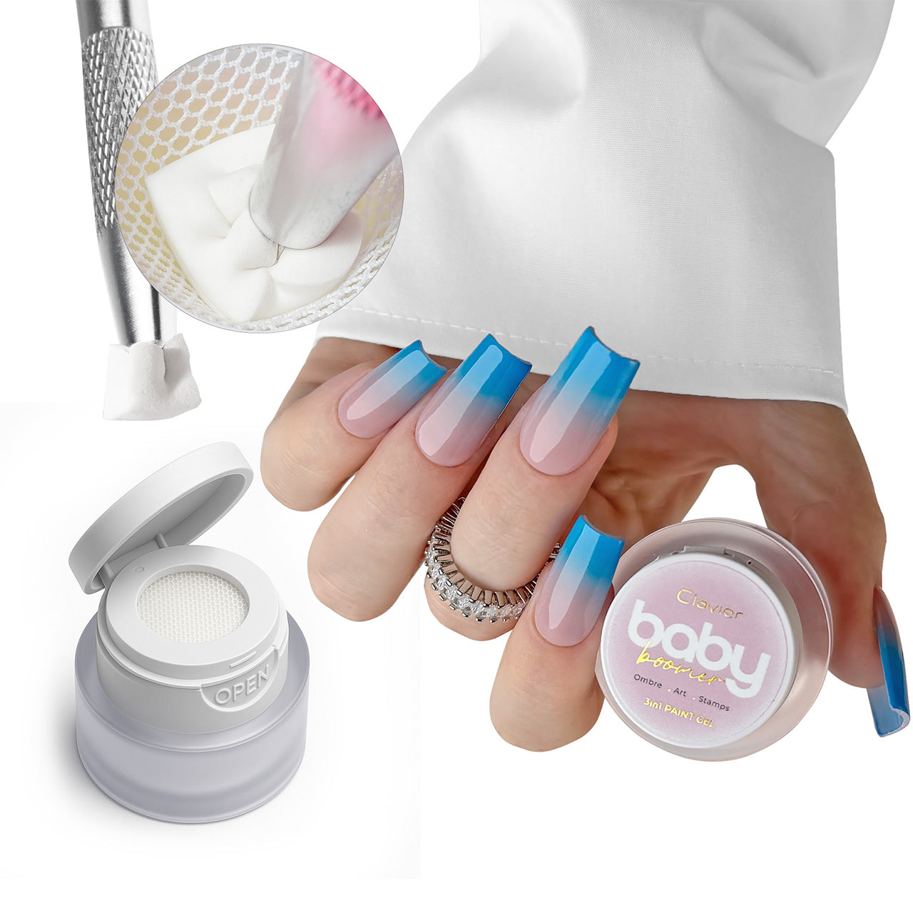 R10 Baby Boomer/Ombre Gel - Blueberry - 3 g-Nail Art-Clavier-NR Kosmetik