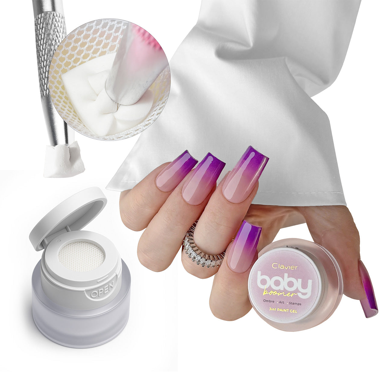 R12 Baby Boomer/Ombre Gel - Plum - 3 g-Nail Art-Clavier-NR Kosmetik