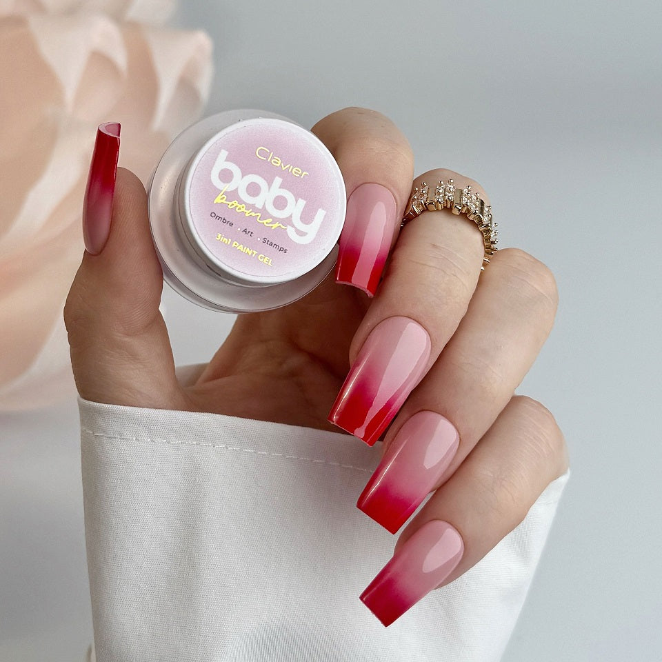 R02 Baby Boomer/Ombre Gel - Strawberry - 3 g-Nail Art-Clavier-NR Kosmetik