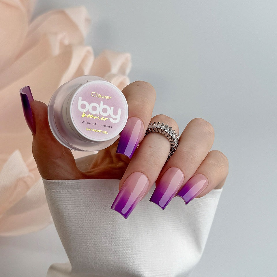 R12 Baby Boomer/Ombre Gel - Plum - 3 g-Nail Art-Clavier-NR Kosmetik