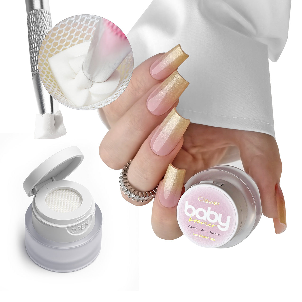 U01 Baby Boomer/Ombre Gel - Goldina - 3 g-Nail Art-Clavier-NR Kosmetik