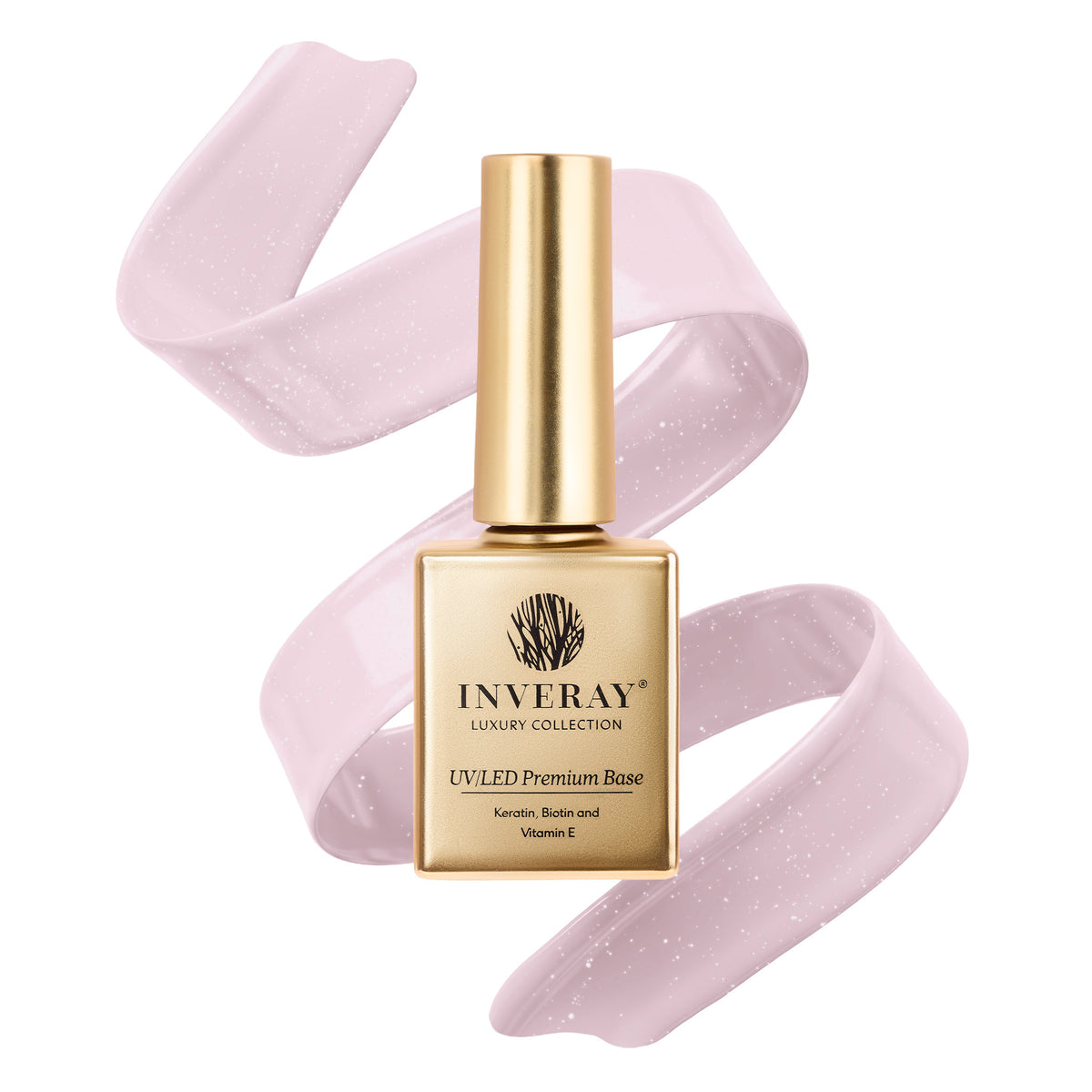 Base Coat - Rubber Premium Pink Confetti - 10 ml-UV Hybrid TOP/BASE-Inveray-NR Kosmetik