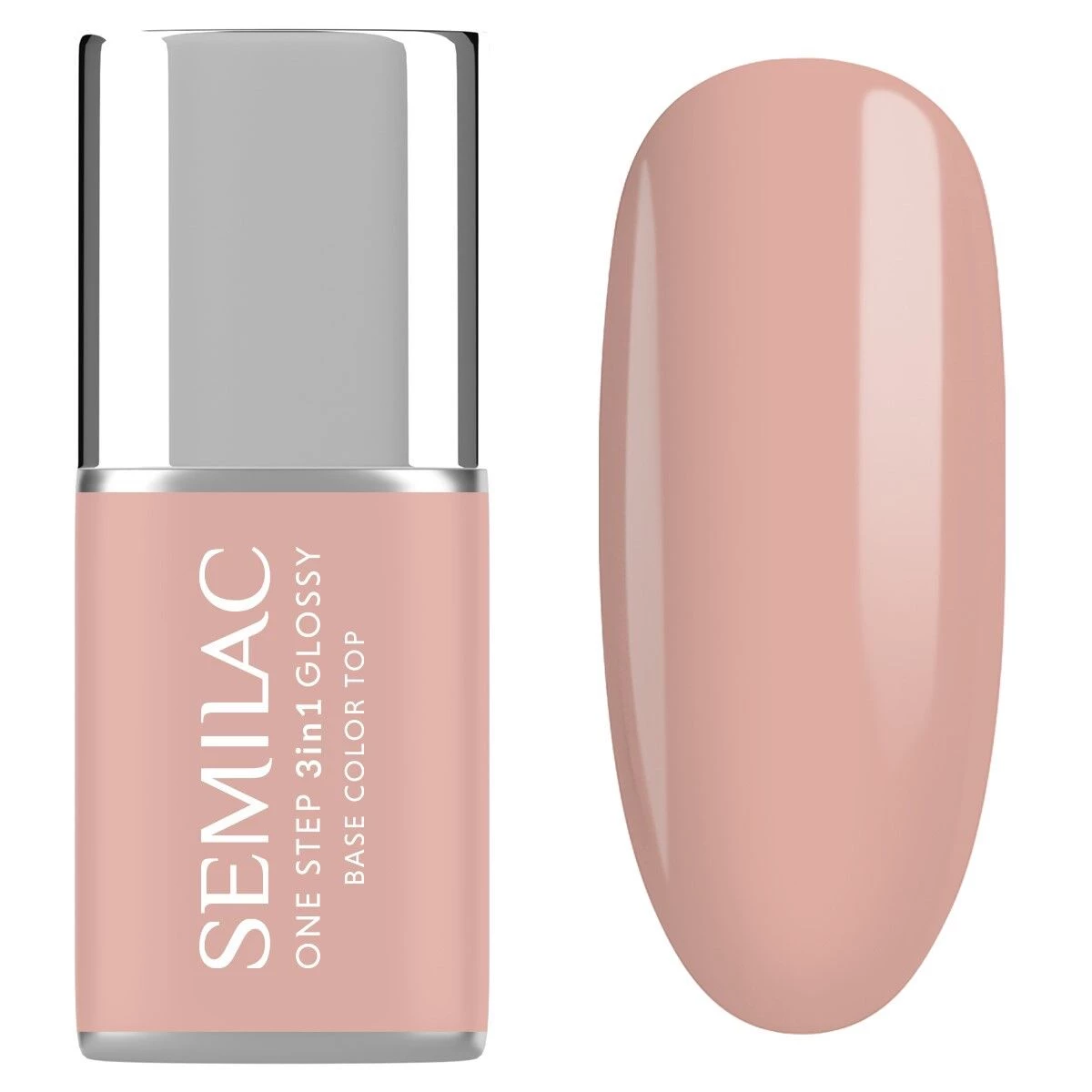 One Step Glossy Gelpolish - Light Peach S450 - 7 ml-3i1-Semilac-NR Kosmetik