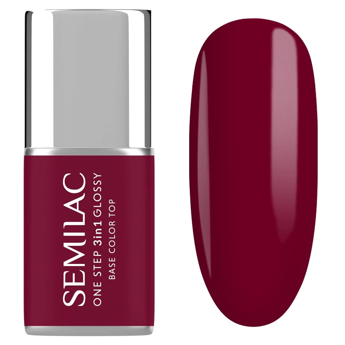 One Step Glossy Gelpolish - Dark Raspberry S570 - 7 ml-3i1-Semilac-NR Kosmetik