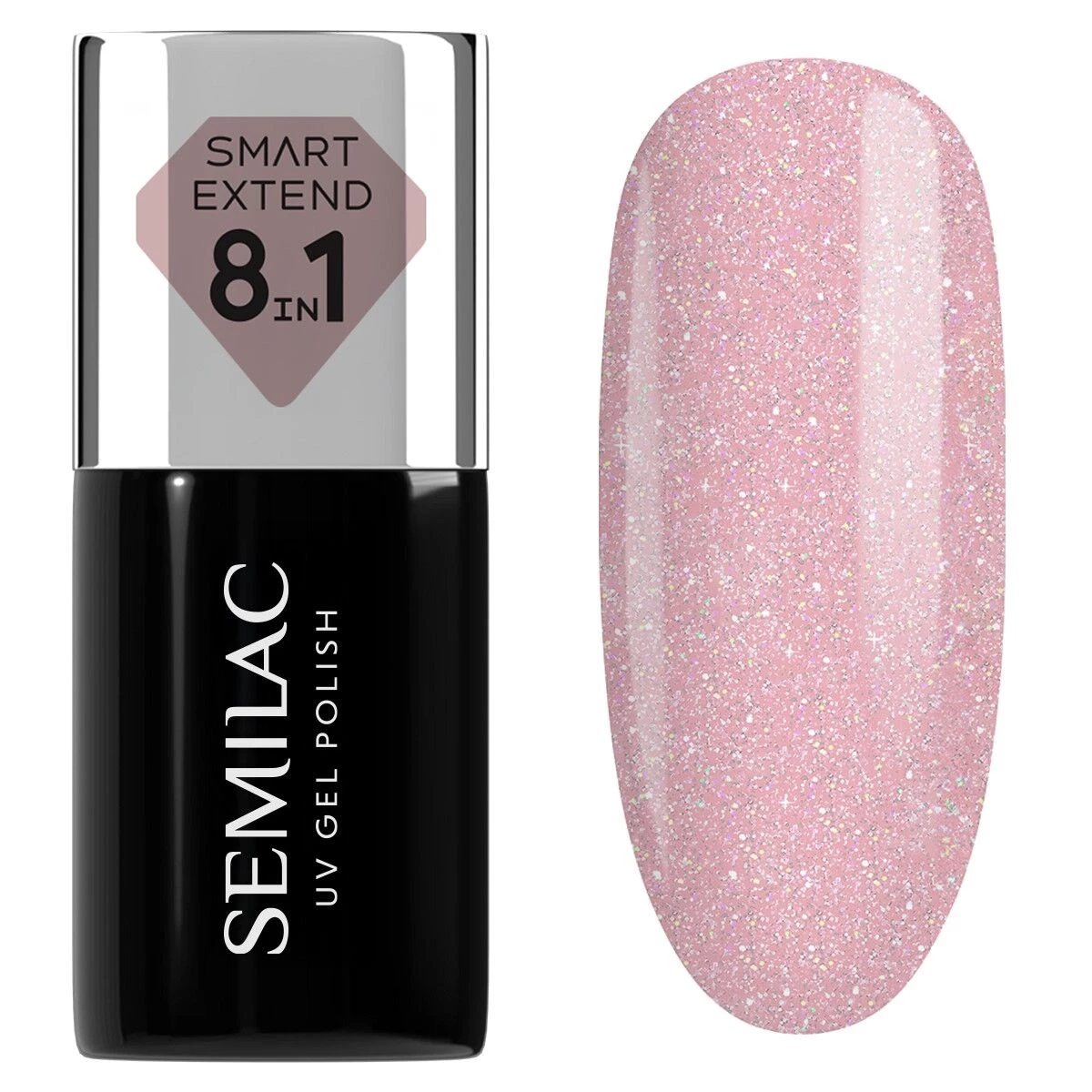 Smart Builder 8in1 - Glitter Dirty Nude 805 - 7 ml-Gelpolish Opbygning-Semilac-NR Kosmetik