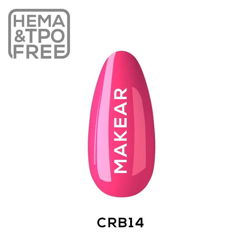 Rubber Base CRB14 - Pop Pink - 8 ml-Gelpolish Base-MAKEAR-NR Kosmetik