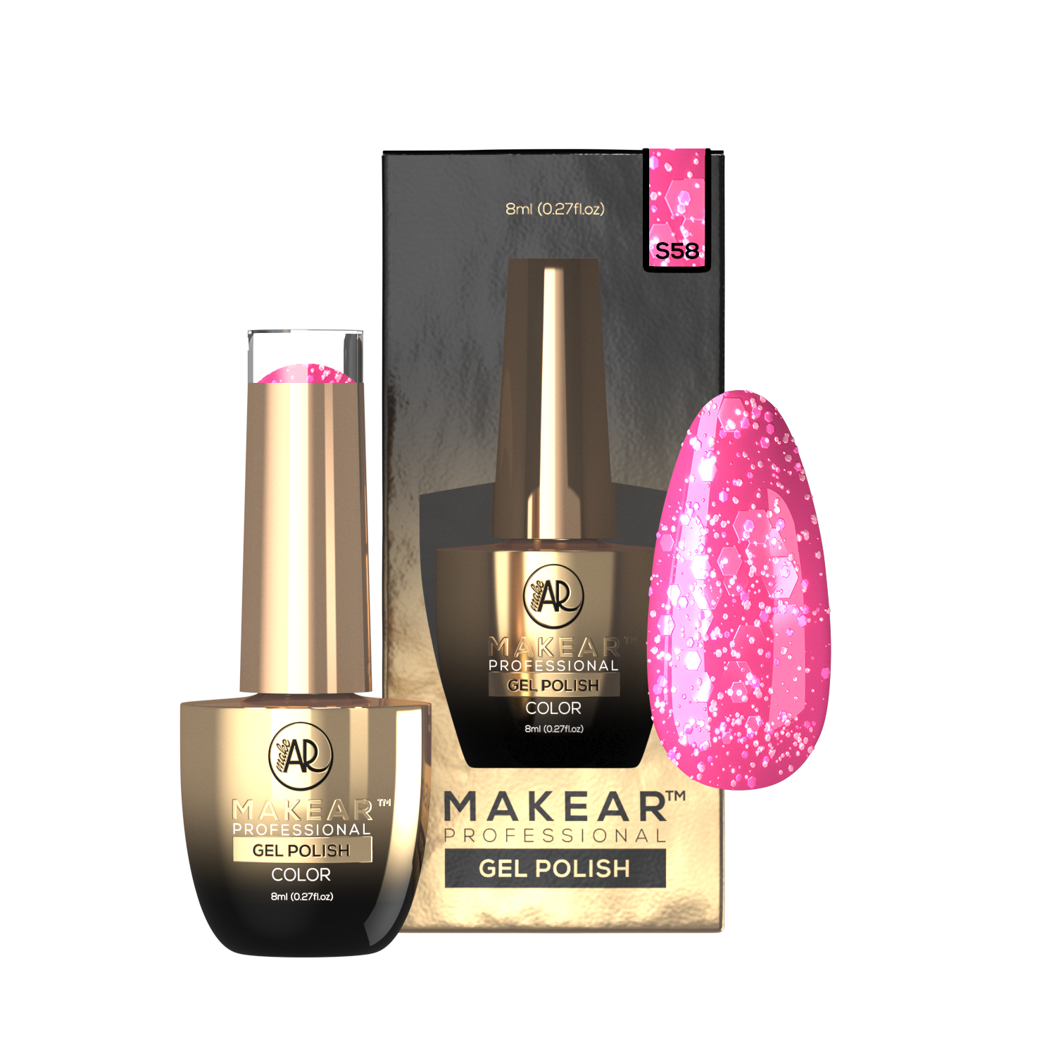 Gelpolish - S58 MAKEAR-Gelpolish-MAKEAR-NR Kosmetik