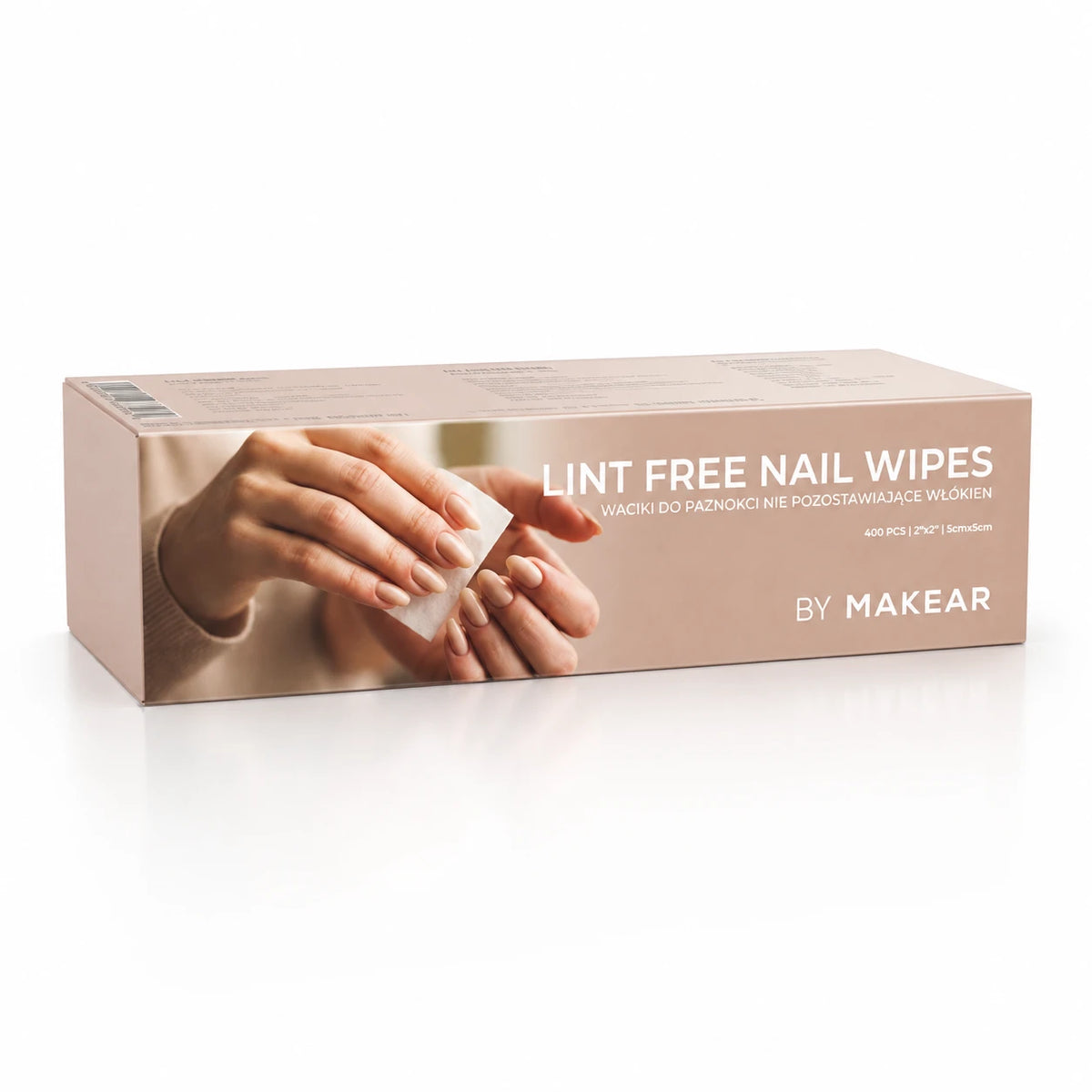 Lint Free Nail Wipes 400 pct 5 x 5 cm - Black-MAKEAR-NR Kosmetik