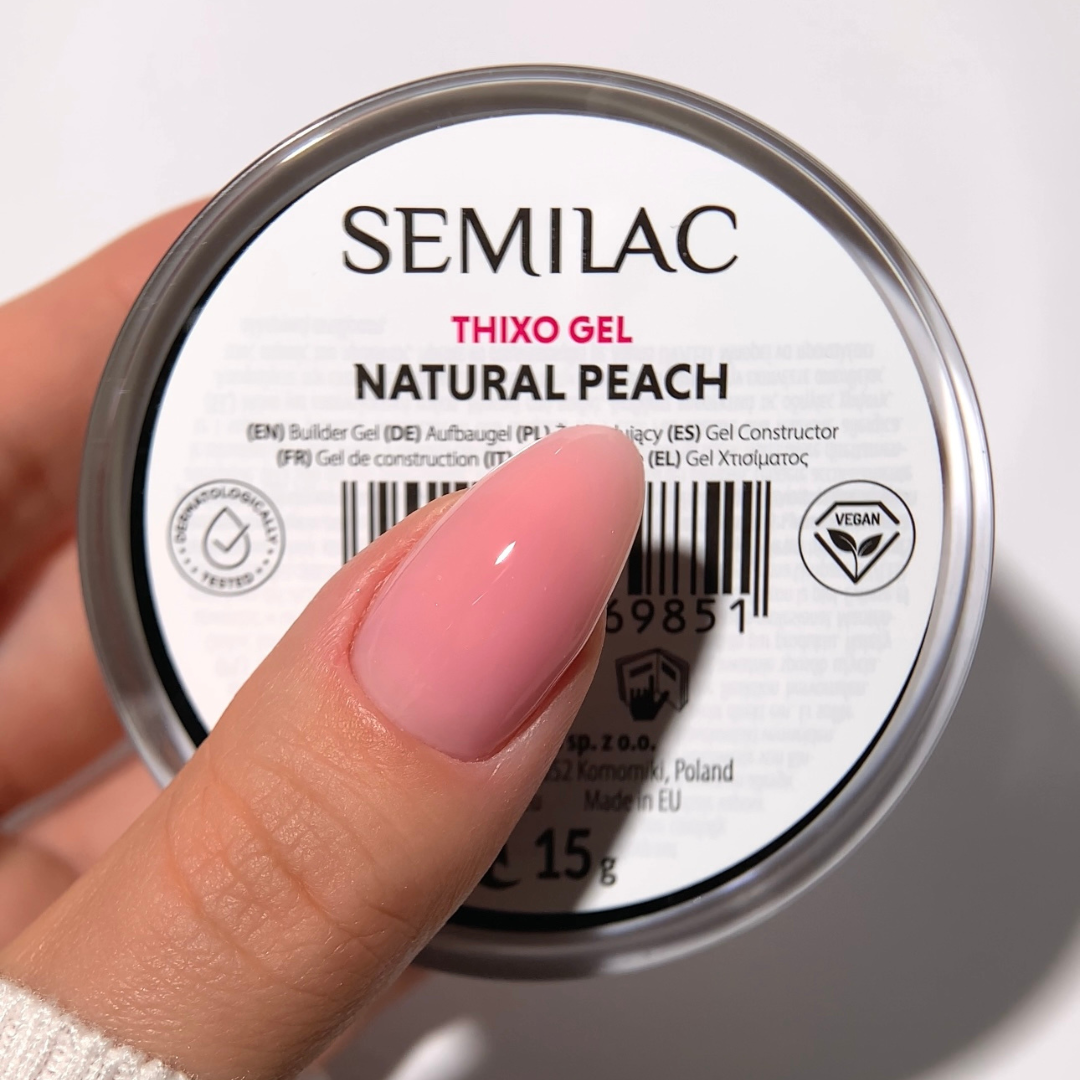 Thixo Builder Gel Natural Peach 15 g-uv gel opbygning-Semilac-NR Kosmetik