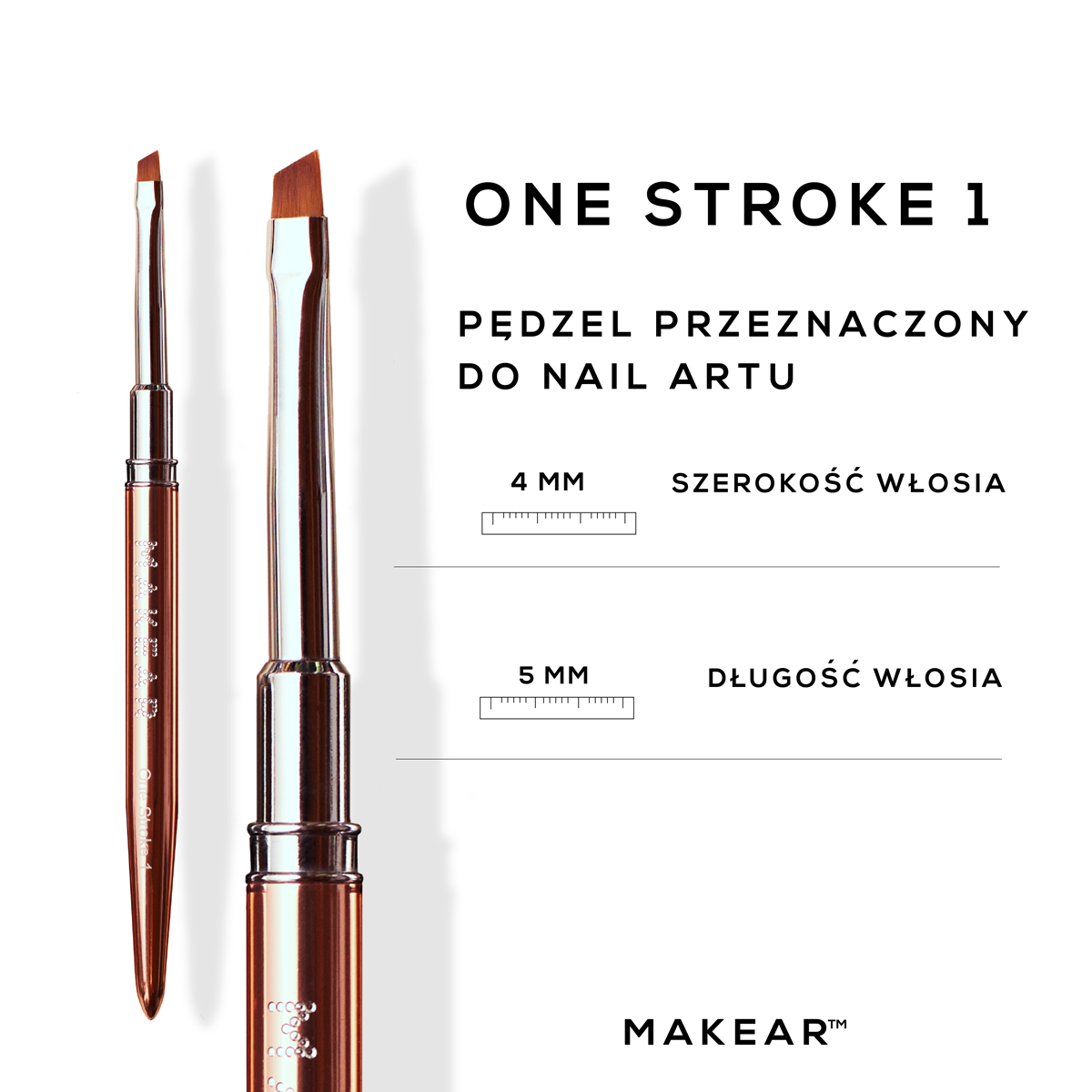 Pensel One Stroke #1 - 5mm-Pensler-MAKEAR-NR Kosmetik