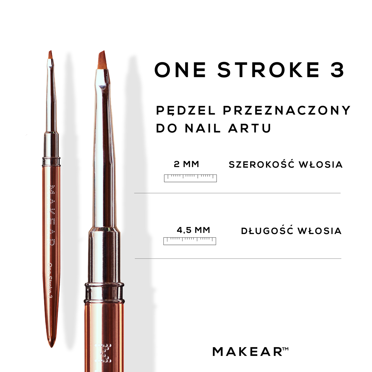 Pensel One Stroke #3 - 4,5mm-Pensler-MAKEAR-NR Kosmetik