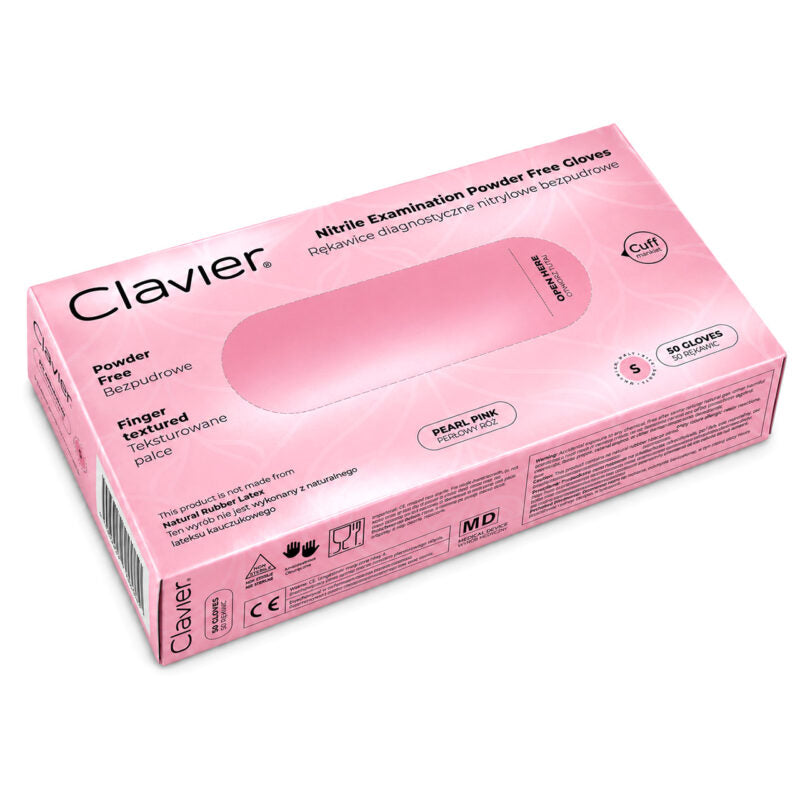 Nitrilhandsker - Pink - 50 stk-Handsker-Clavier-S-NR Kosmetik