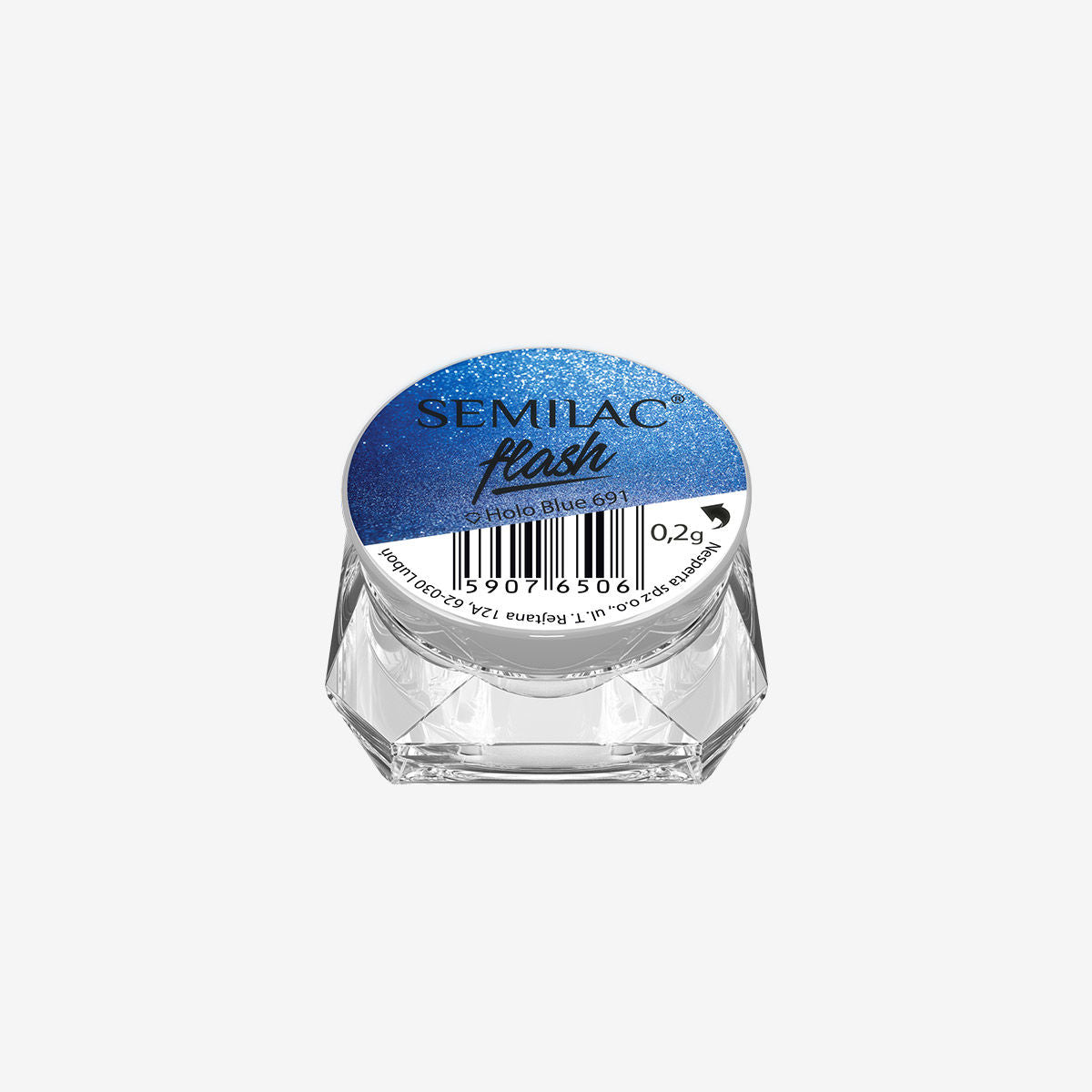 Neglepynt - SemiFlash - Holo Blue 691 - 0,2 gram-Nail Art-Semilac-NR Kosmetik