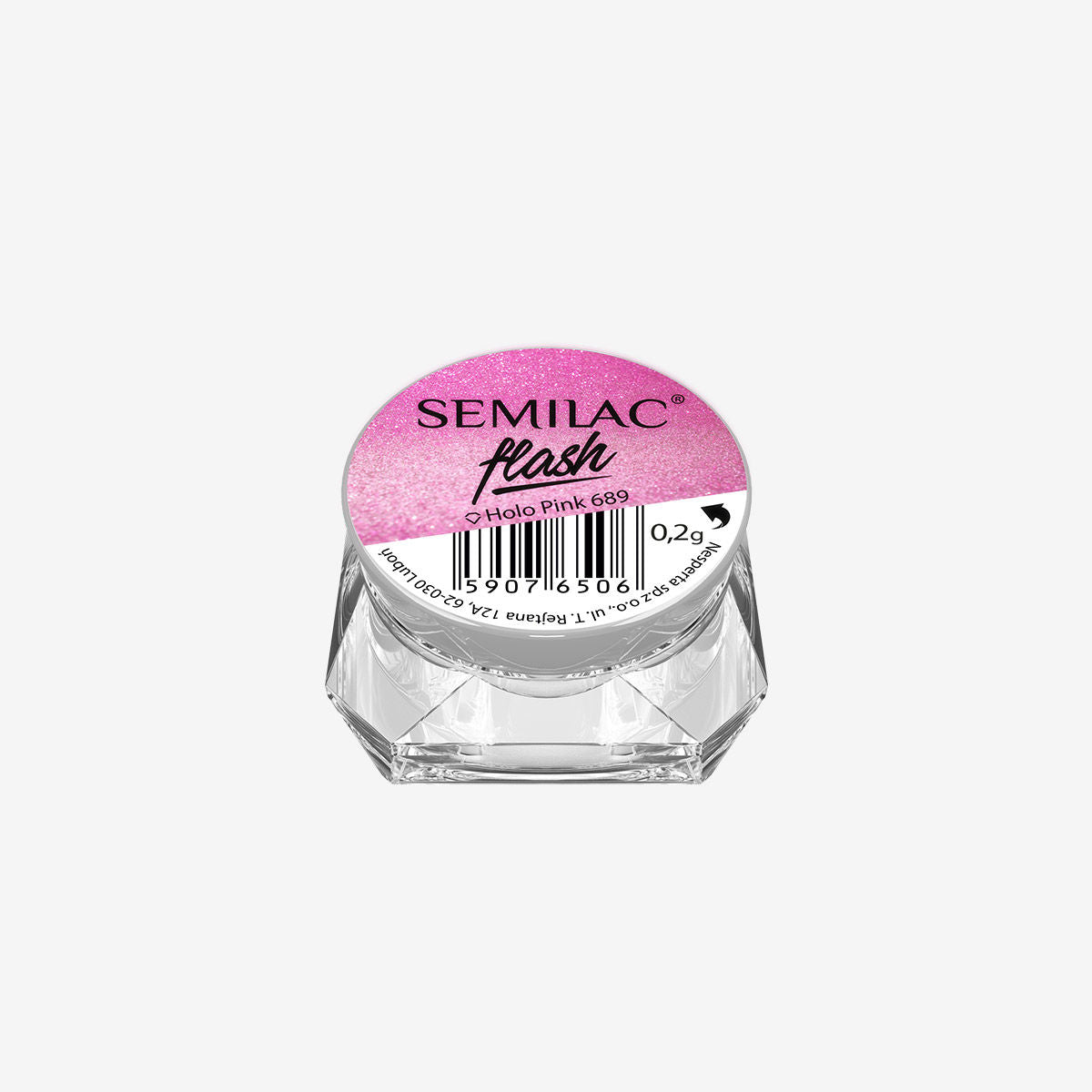 Neglepynt - SemiFlash - Holo Pink 689 - 0,2 gram-Nail Art-Semilac-NR Kosmetik
