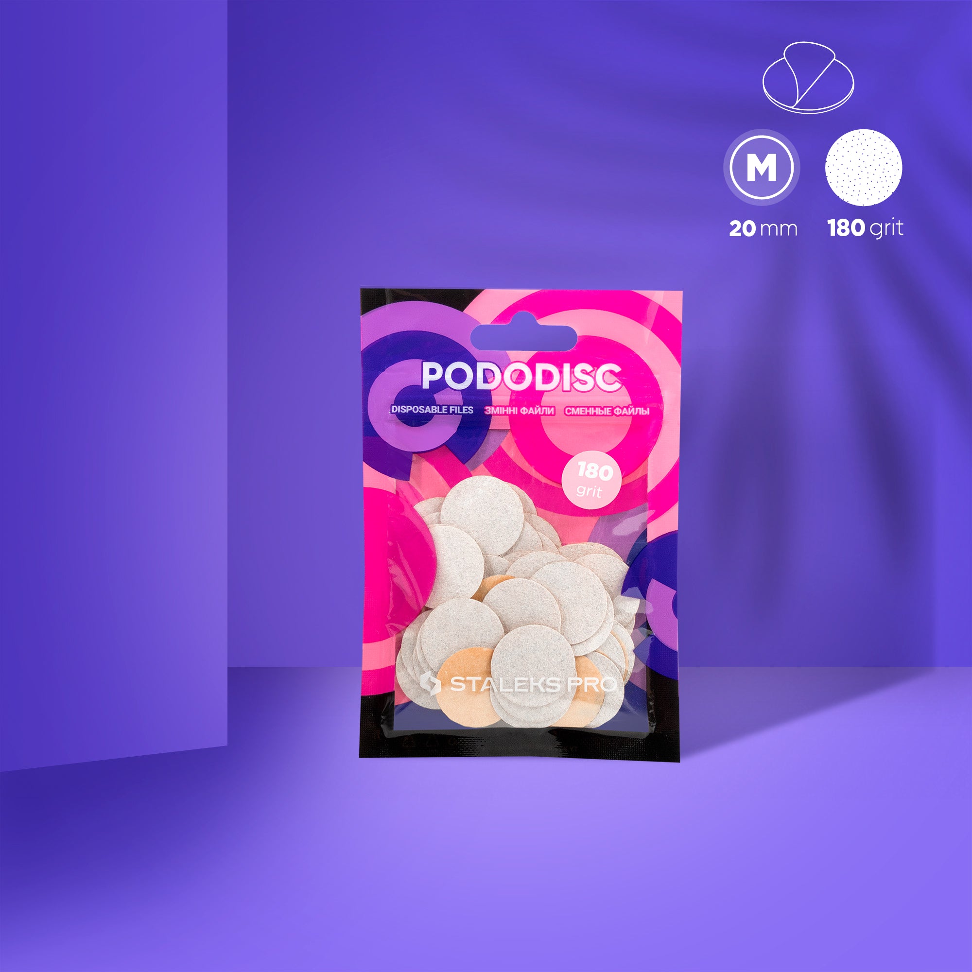 Slibepapir til Pododisk M 180 - 50 stk - EXPERT-Pedicure-STALEKS-NR Kosmetik