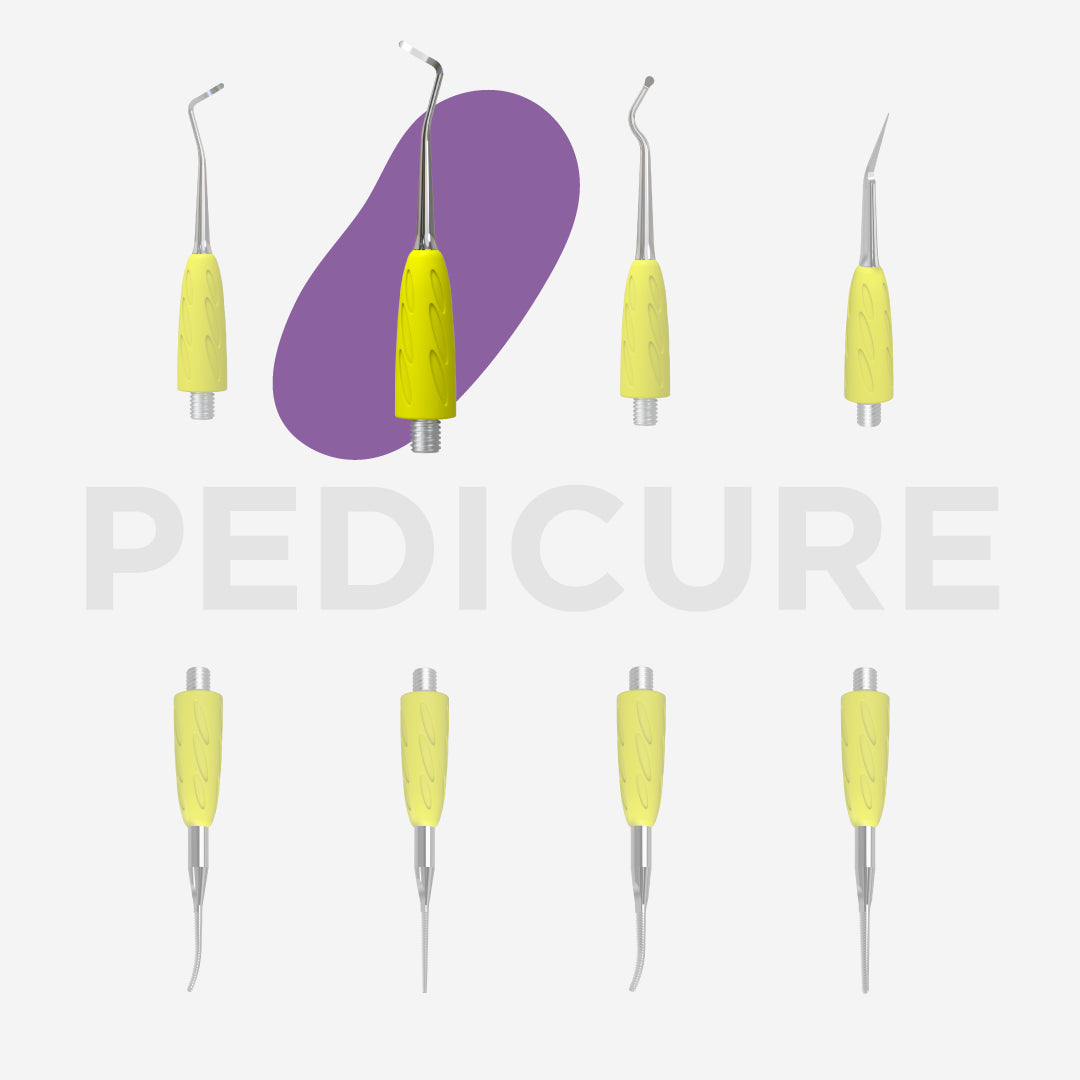 Gul Curette Højrebøjet - UNIQ 32 - COMBO-Pedicure-STALEKS-NR Kosmetik