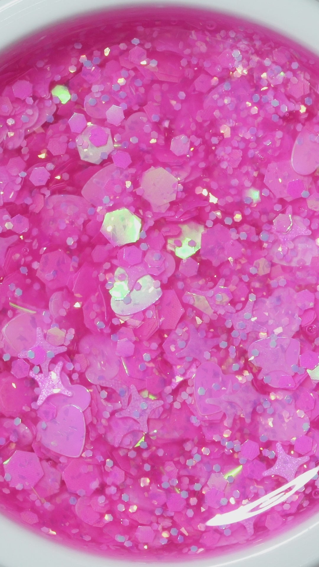 Pink 08 candy glimmer gel polish fra Inveray