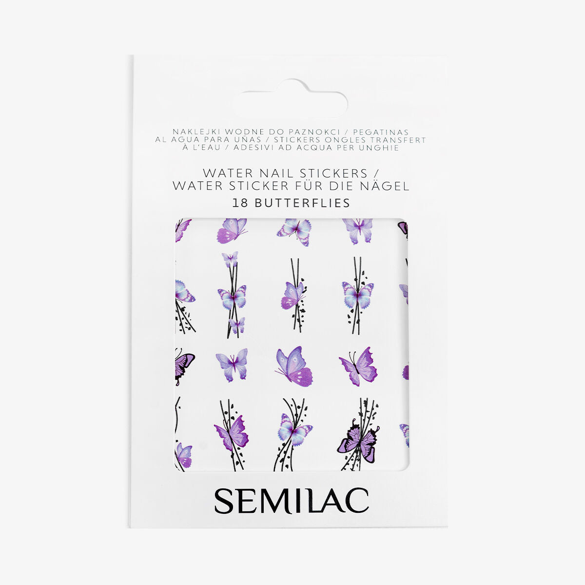 Water Nail Stickers 18 Butterflies-Folie-Semilac-NR Kosmetik