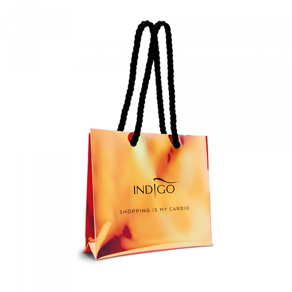 Holografisk indkøbspose - orange-Indigo-NR Kosmetik