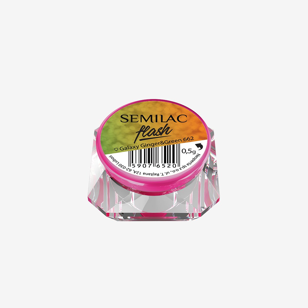 Neglepynt - SemiFlash Galaxy - Ginger & Green 662 - 0,5 gram-Nail Art-Semilac-NR Kosmetik