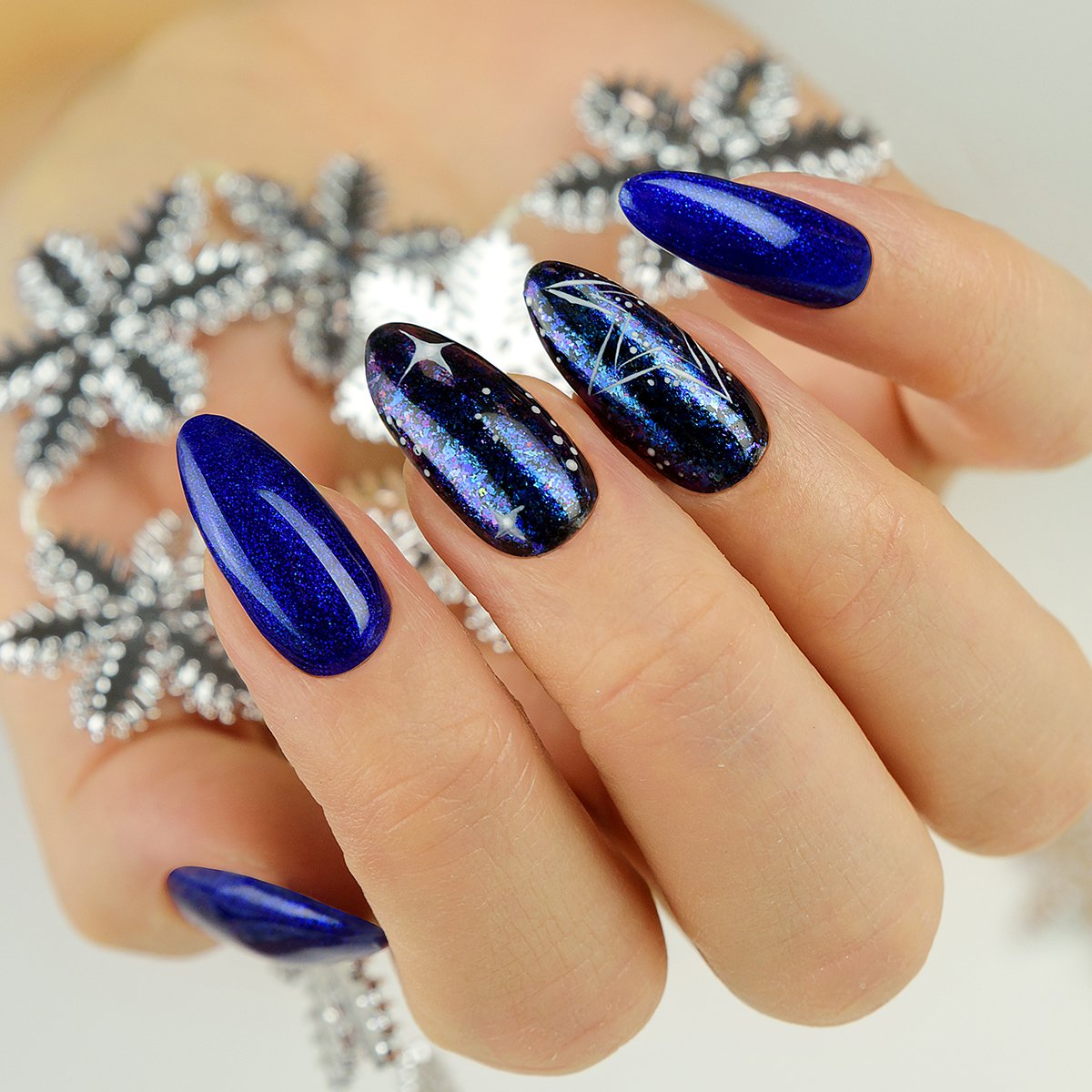 Neglepynt - SemiFlash Galaxy - Blue & Purple 666 - 0,5 gram-Nail Art-Semilac-NR Kosmetik