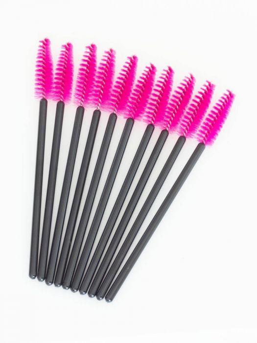 Engangs børster, sort håndtag (10 stk.) - Pink-Tilbehør-Secret Lashes-NR Kosmetik