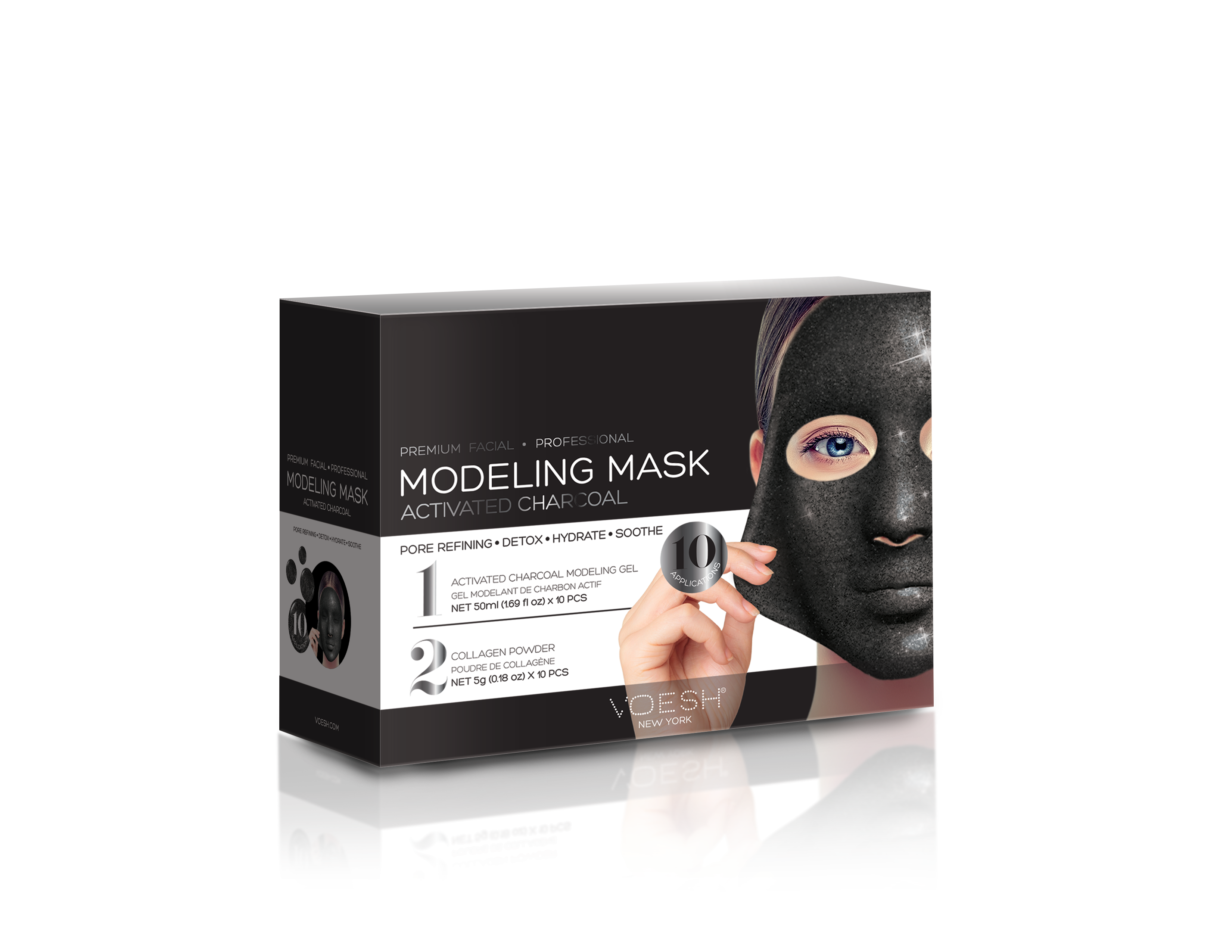 Facial Modeling Mask - Activated Charcoal-SPA-VOESH-1stk-NR Kosmetik