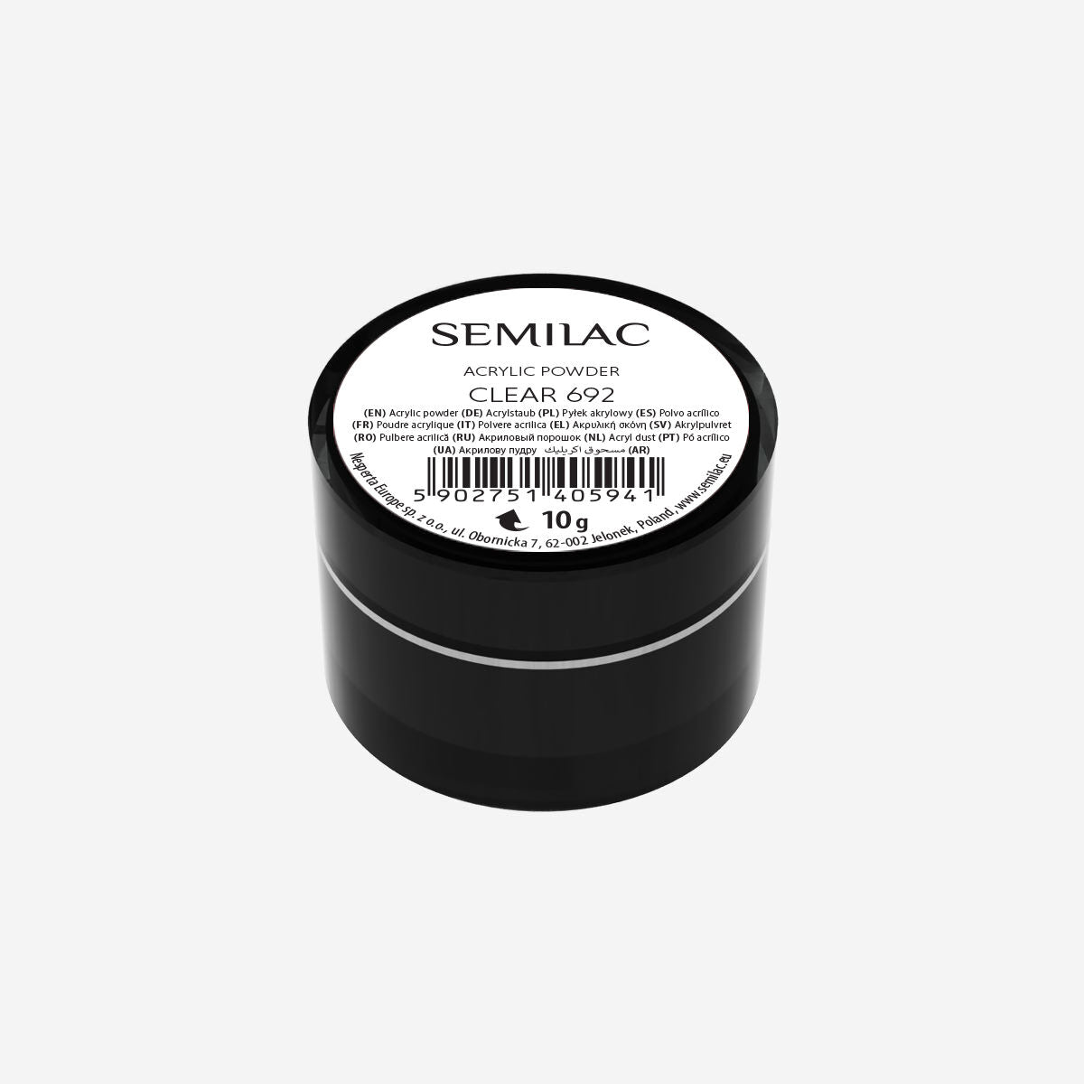 Semilac Acrylic Powder Clear 692 - 10g-Nail Art-Semilac-NR Kosmetik