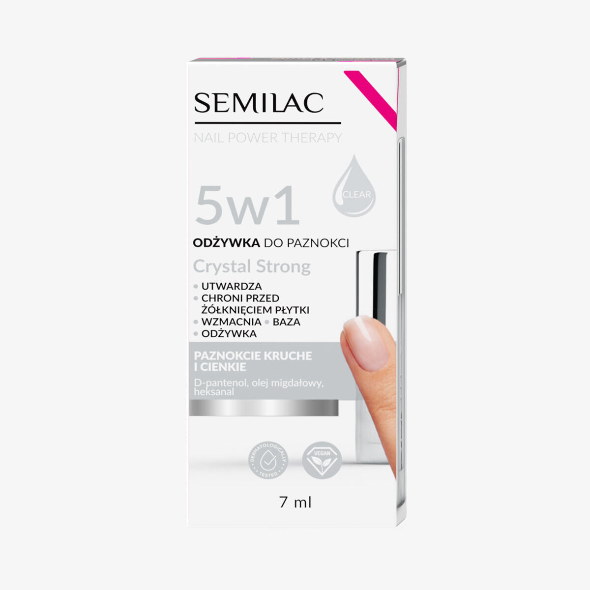Nail Conditioner - Nail Power Therapy 5in1 Crystal Strong - 7 ml-Negleolie-Semilac-NR Kosmetik