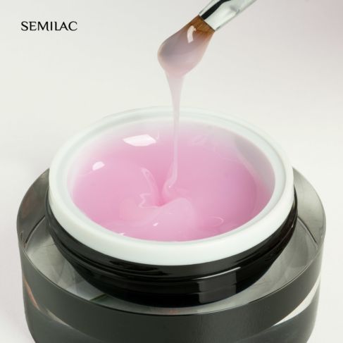 Jelly Builder Gel Clear Pink 15 g-uv gel opbygning-Semilac-NR Kosmetik