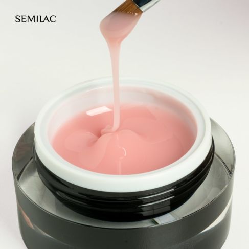 Builder Gel Cover Pink Milk 15 g-uv gel opbygning-Semilac-NR Kosmetik